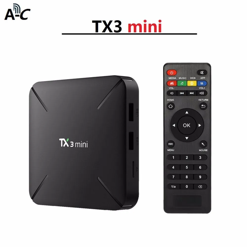 

Tx3 Mini Smart Android 7.1 Tv Box Amlogic S905w Quad Core 1g 2g DDR3 8g 16g eMMC DLNA Wifi Hd Media Player Pk TX3mini