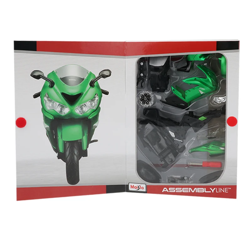Ceny Skala 112 Maisto model motocykla zestaw zabawek Ninja ZX 14R montaż rower z napędem zestawy do budowania kolekcja zabawki dla chłopców