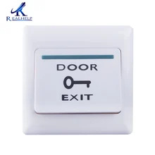 White Push Door Exit for Access Control System Release Button Security electric magnetic lock exit Button White Push Door Exit for Access Control System Release Button Security electric magnetic lock exit Button