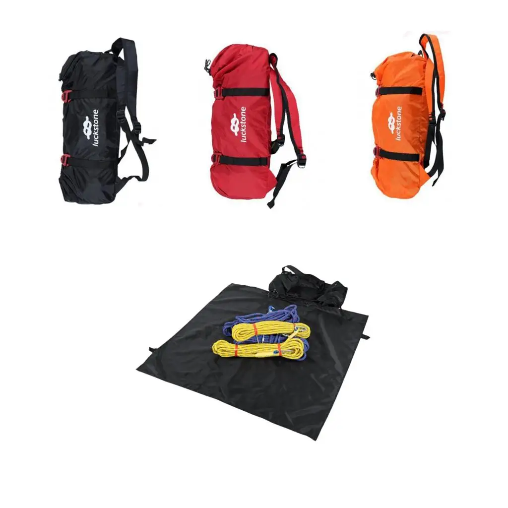 

210D Nylon Ultralight Folding Rock Foldable Climbing Caving Rope Bag Sling Cord Gear Holder Carry Backpack & Ground Sheet