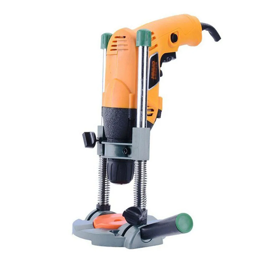 Comprar Nueva Guía de perforación de precisión soporte de perforación guía de perforación con ángulo ajustable y mango extraíble herramienta de bricolaje