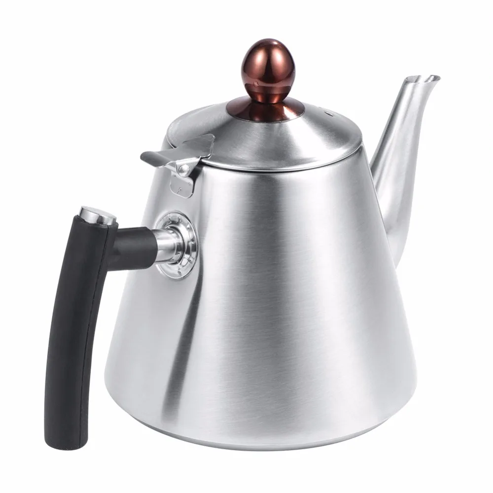 

Zerodis 1200ML Durable Stainless Steel Teapot Coffee Kettles Tea Boiler Induction Home Kitchen Helper