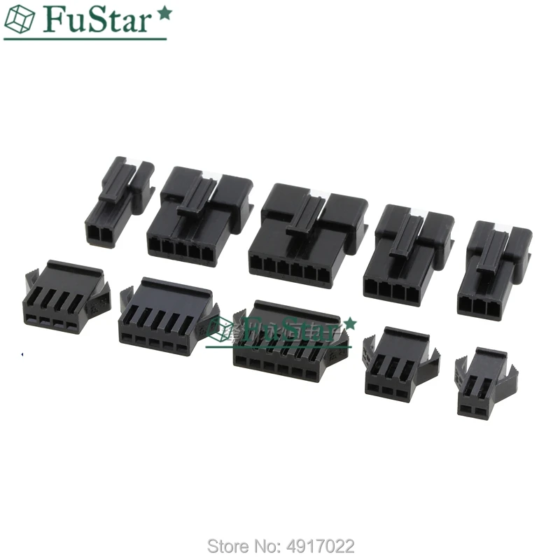 

10sets/lot connectors SM2/3/4/5/6/7/8/9/10/11/12 Pin Pitch 2.54MM Female and Male Housing + terminals SM-2P SM-2R JST SM 2.54