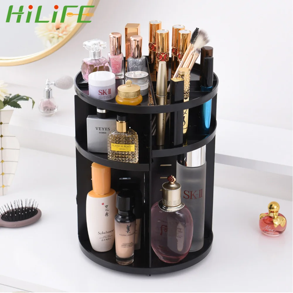 HILIFE DIY косметический ящик для хранения 360 градусов вращающийся органайзер