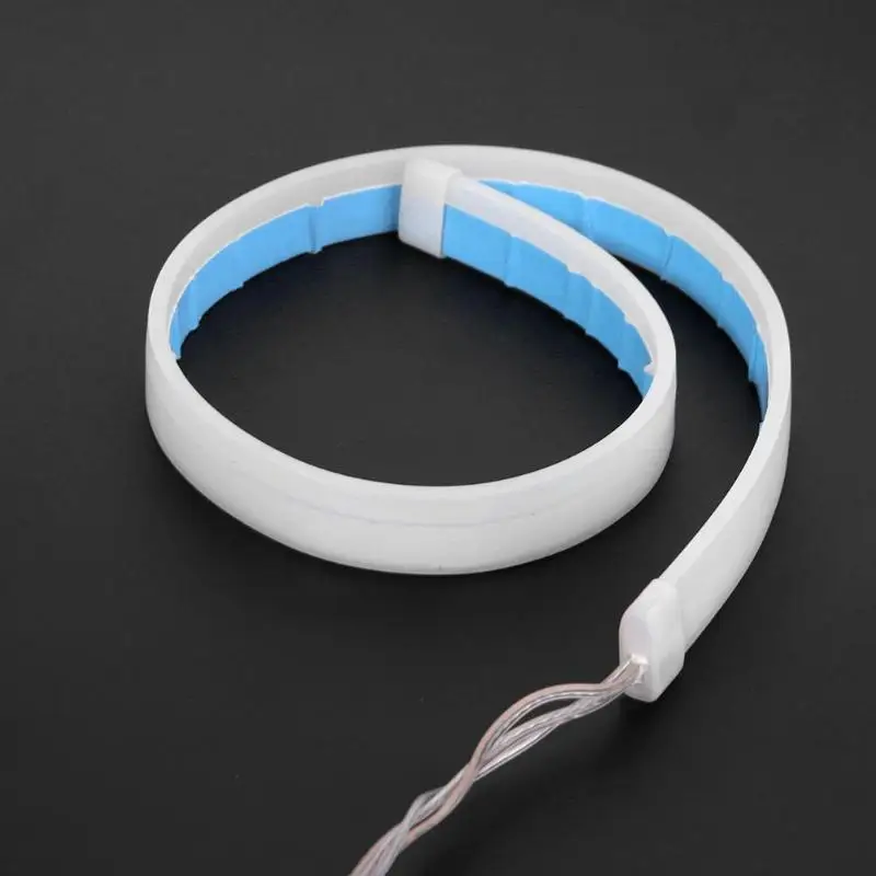 

VODOOL 1Pair Flexible Flowing Car DRL Daytime Running Turn Signal Lights Waterproof Ultra-Thin Headlight Strips Soft Bendable
