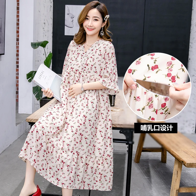 plus size nursing maxi dress