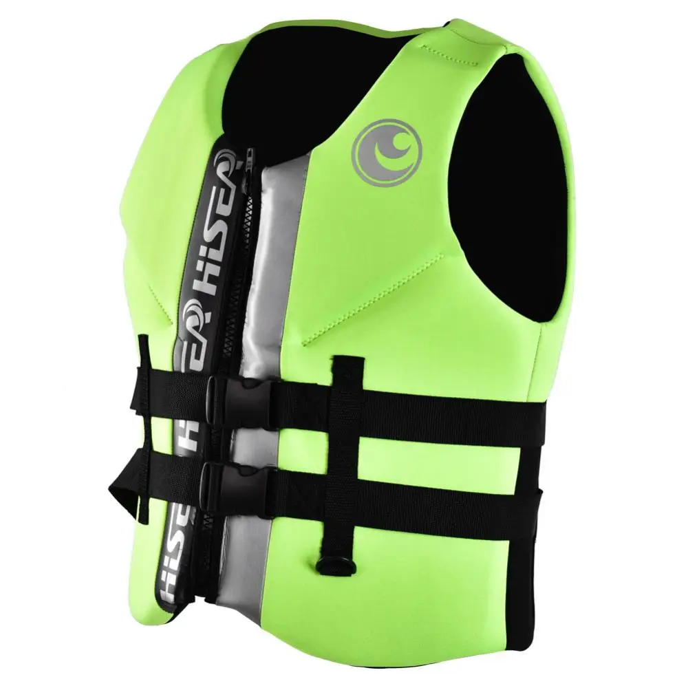 

HISEA Life Jacket Buoyancy Waistcoat Lifesaving Vest EPE Cotton Adult Life Vest Swimming Safety Survival Life Vest green
