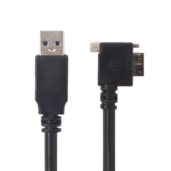 

CYDZ 1.2m 90 Degree Right Angled Micro USB Screw Mount to 3.0 Data Cable for Industrial Camera