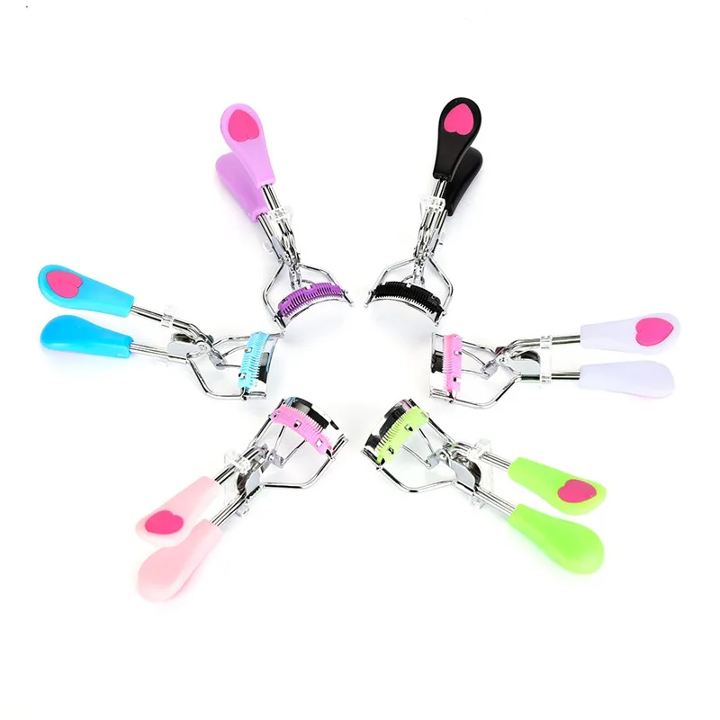 Rakado Eyelash Curler With Comb Heart Tweezers Curling Eye Lash Clip Cosmetic Beauty Peach Love Mascara Belt Handle | Красота и