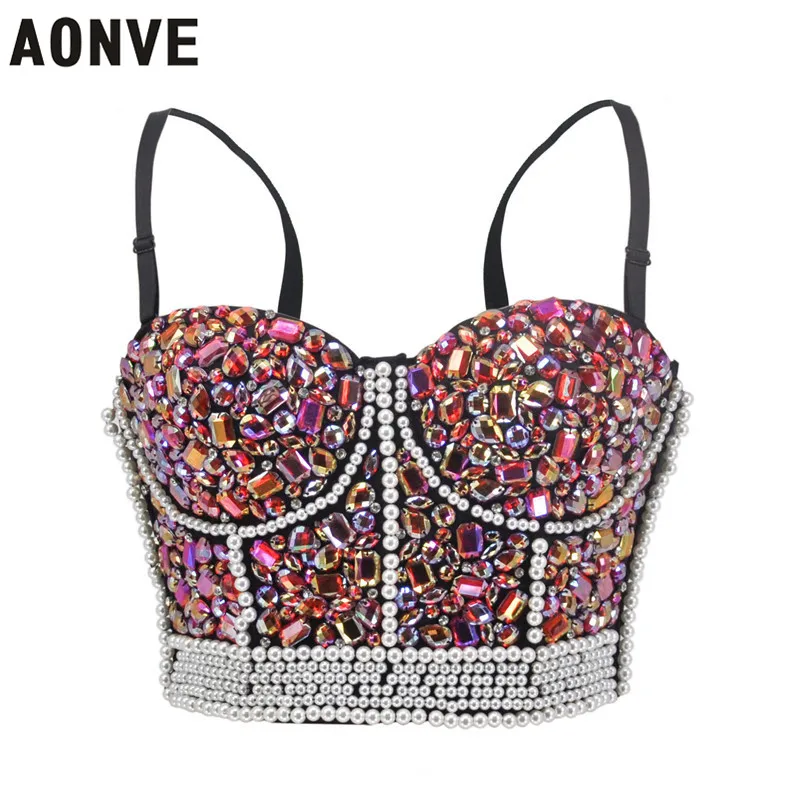 

Aonve Steampunk Corset Top Women Sexy Overbust Bustiers Bar Gorset Fmme Rhinestone Clubwear Korse Gorset Damski
