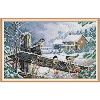 

For Home Decor 11CT Printed on Canvas DIY Needlework Animal Punto De Cruz DMC Embroidery For Home Decoration For Living Room