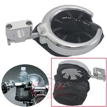 22 мм Универсальный руль мотоцикла держатель для стакана хромированный металлический напиток корзина Подходит для Honda Kawasaki Suzuki Harley