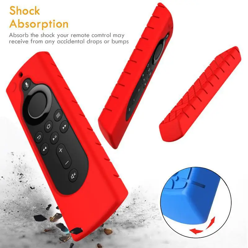Силиконовый чехол для Amazon Fire TV Stick 4K прочный нескользящий с дистанционным