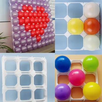 

10Pcs Balloon Grid Frame Square 9 Grids Modeling Party Balloons Wall Wedding Decoration Design Accessories for Wedding Party