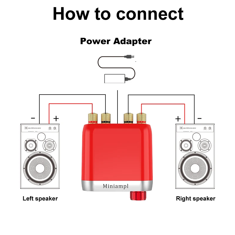 Цифровой мини усилитель мощности Class D стерео Bluetooth 5 0 3 мм USB вход Hi Fi аудио