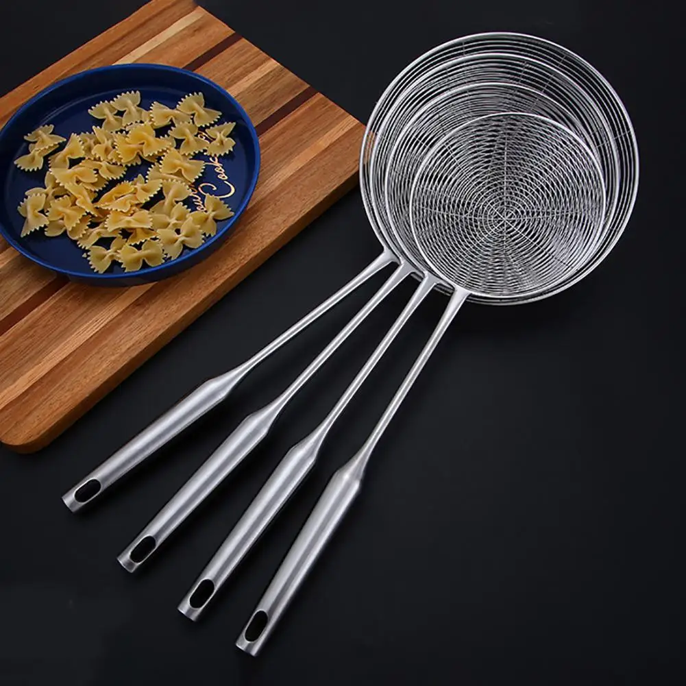 

Skimmer Sieve Food Oil Fine Handheld Mesh Stainless Steel Strainer Ladle Filter Kitchen Accessories Colander Spoon Cookware Tool