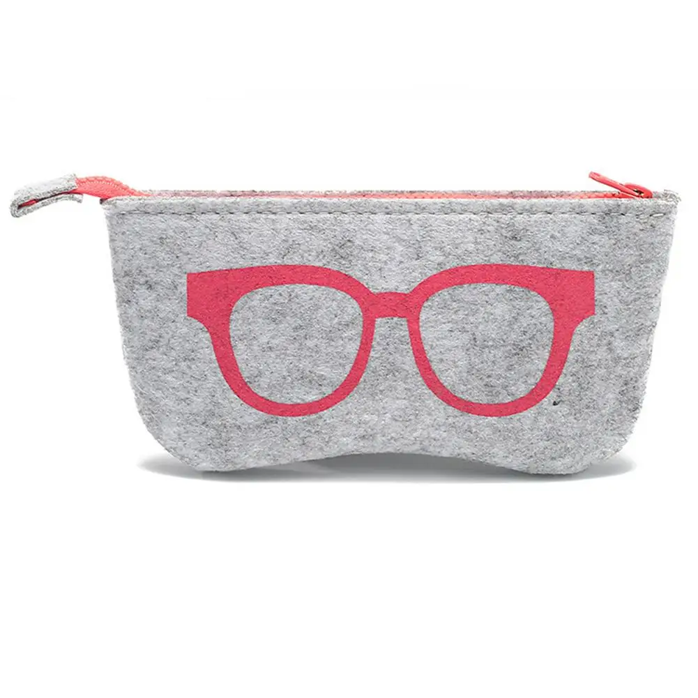 MISSKY Natural Felt Glasses Bag High-Grade Multi-Function Sunglasses Fashion Metal Zipper | Аксессуары для одежды