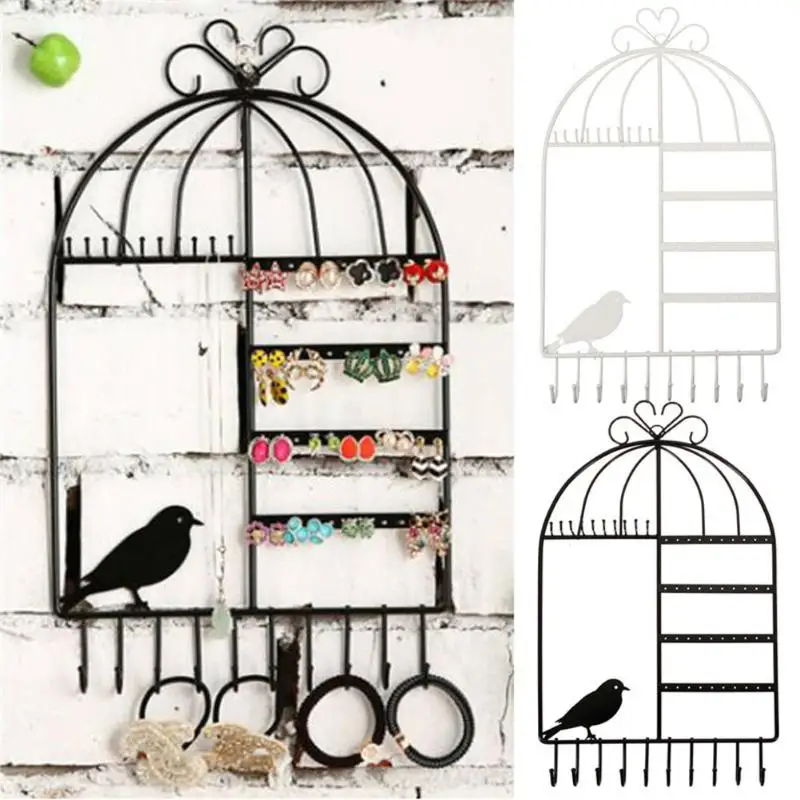 

2019 New Wall-mounted Metal Stand Holder Rack Earring Necklace Jewelry Display