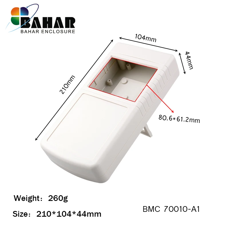 

handheld electronic project enclosure ABS wire connection junction box LCD display instrument control outlet casing LED PCB case