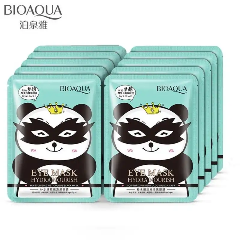 BIOAQUA, черная маска для глаз, увлажняющая, тщательная, гладкая, тускнеющая, с темными кругами, маска для глаз, против морщин, увлажняющая, влажная, маска для глаз, 30 г * 10 шт. - изображение