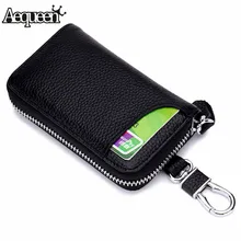 AEQUEEN Женский Мужской домашний брелок для ключей настоящие кожаные бумажники, ключи многофункциональный минималистичный Автомобильный ключ чехол-держатель для ключей