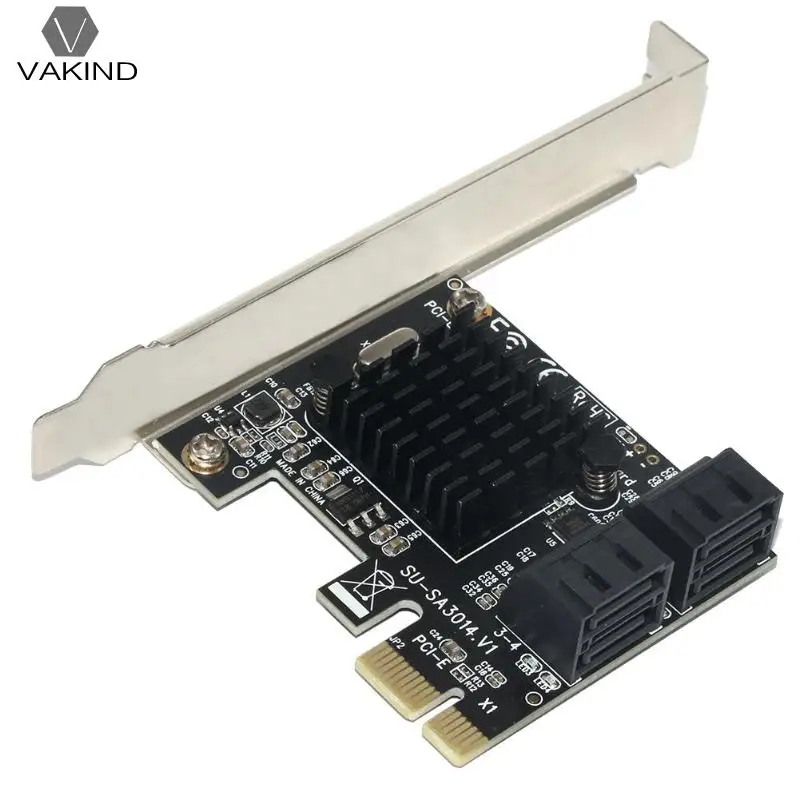 

SSU SA3014 PCI-E to 4 Port SATA 3.0 Controller Card Expansion Adapter Board