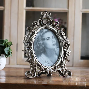 

European Vintage Photo Frame Elegant Home Murals Display Photo Frame Furniture Soft Classical Nordic Photo Frame Home Decoration