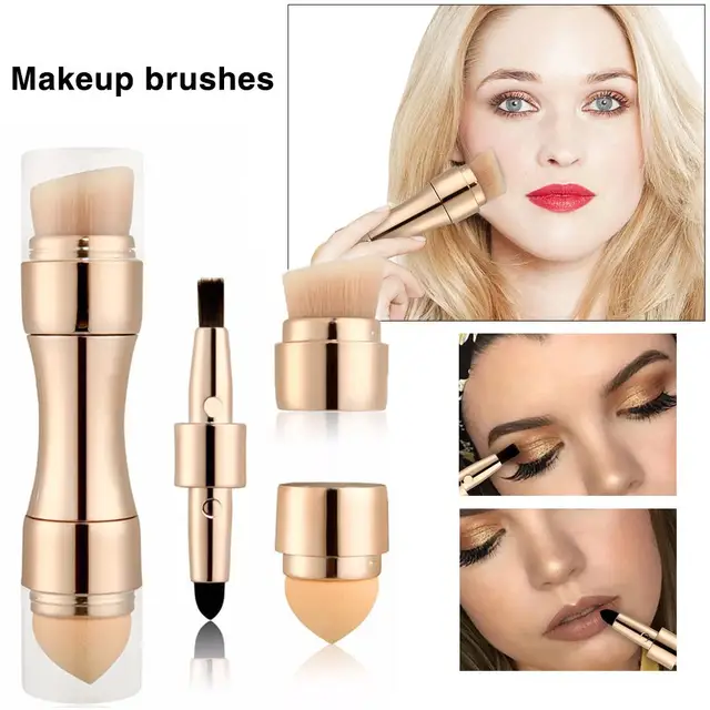 Special Offers 4 In 1 Professional Makeup Brushes Foundation Eyebrow Brush Eyeliner Blush Powder Cosmetic Concealer Makeup Tool