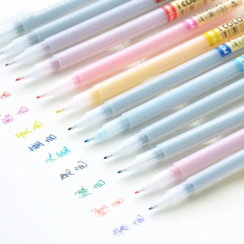 

12 Colors Painting Pens Marker Gel Pen Set Kawaii Office School Supplies Cute Pen Stationery Watercolor Pen 04103