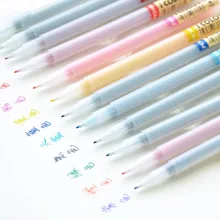 12 Colors Painting Pens Marker Gel Pen Set Kawaii Office School Supplies Cute Pen Stationery Watercolor Pen 04103 12 colors box 6mm 30mm art marker pen large advertising painting pen for office and school promotional playbill pens