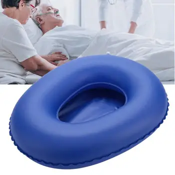 

Professioanl Air Inflation Blue Bedpan Cushion Men Women Portative Chair Potty Device