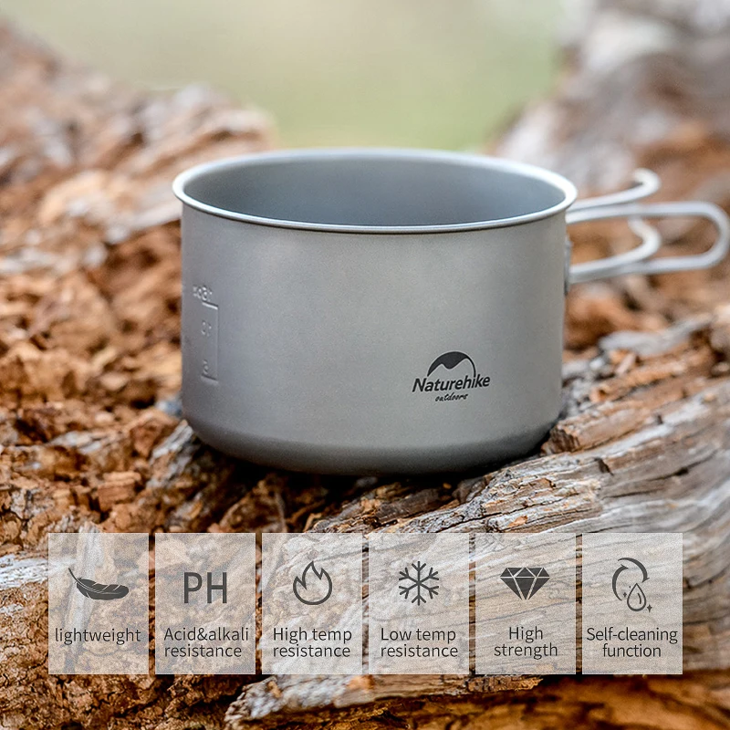 Naturehike ligero de alta fuerza de utensilios de cocina al aire libre Camping olla portátil sartén-Función de limpieza NH18T101-A