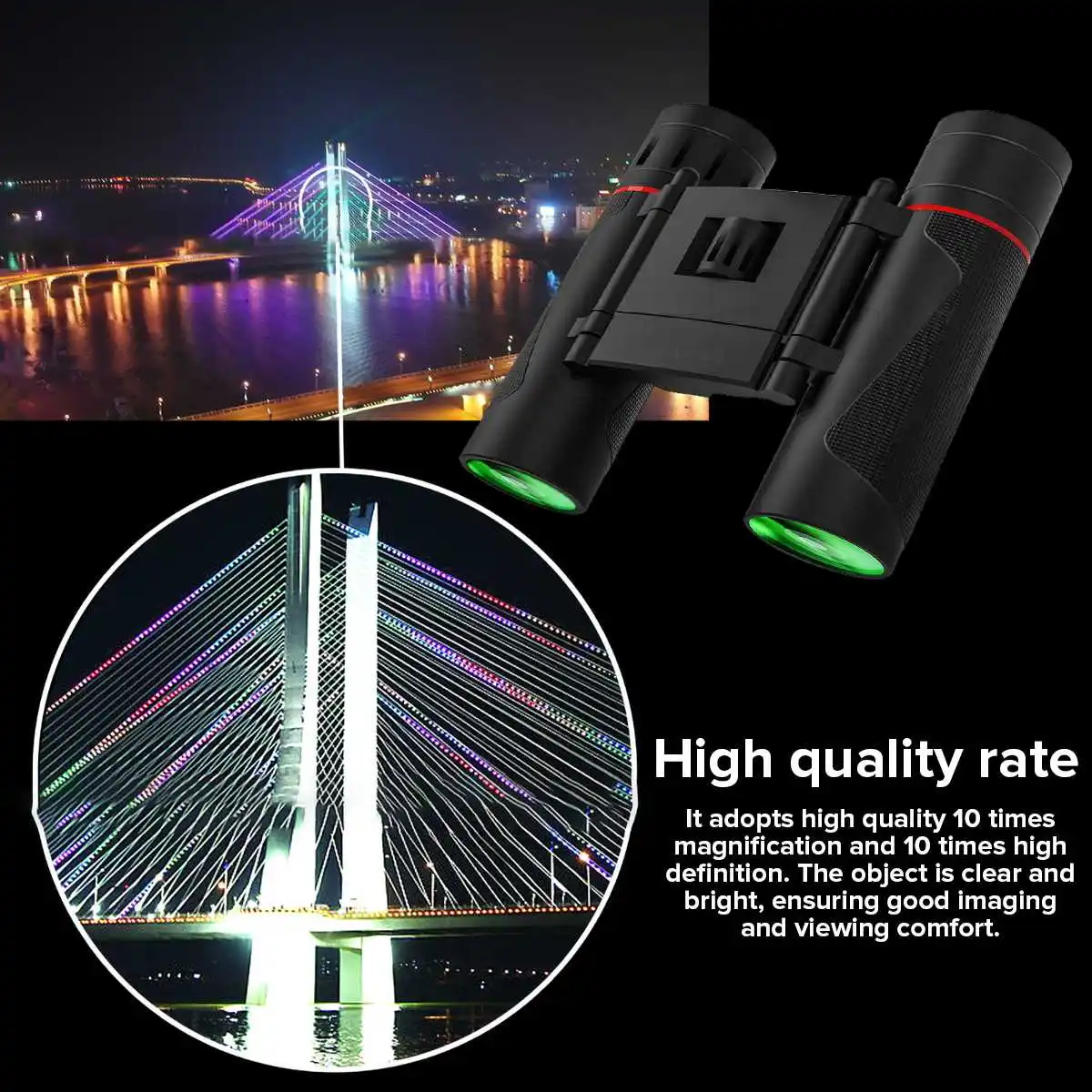 10X22 تلسكوب بصري المحمولة مجهر للماء البصرية عدسة اليوم قد الليلية التخييم السفر تلسكوب