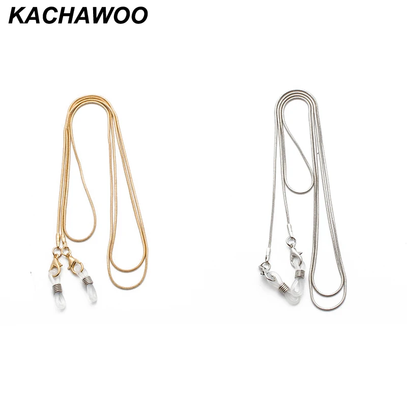 Kachawoo Золотые очки с цепочкой женская серебряная цепочка для очков Женский Шнур