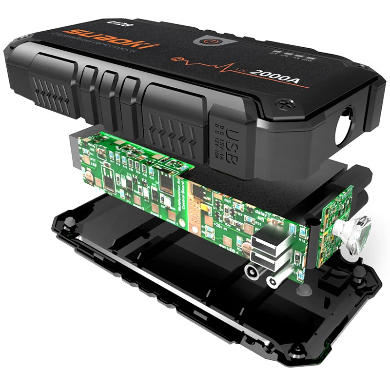 Suaoki U28 автомобильный стартер 2000A Пиковый стартовый пакет USB внешний аккумулятор