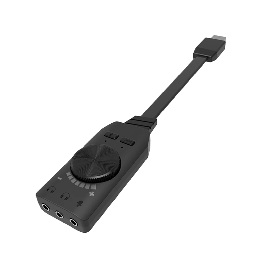 Внешняя звуковая карта MagiDeal 7.1CH USB микрофон аудиокарта к 3 5 мм наушники|Звуковые
