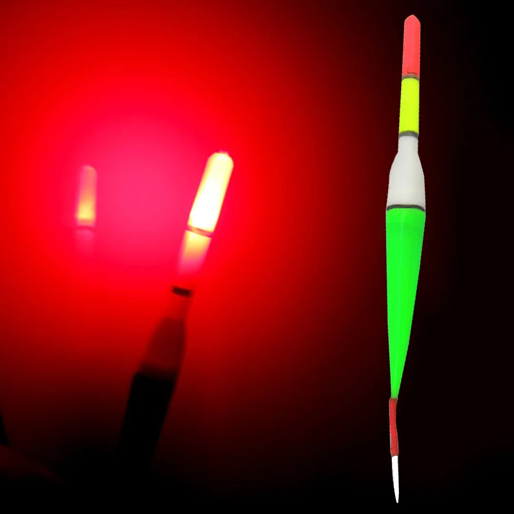 

LED Fishing Float Electric Float Light Illuminant Night Fishing Plastic Float Bobber Cork Red Flashing Ocean Boat Fishing