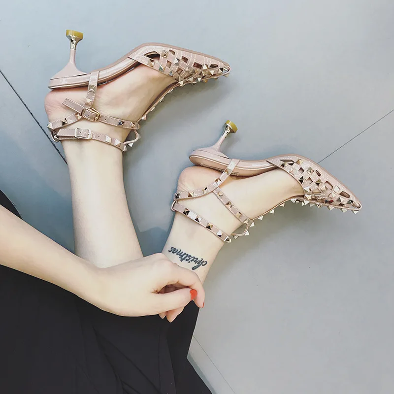 

Sandals Woman Summer Rome Rivet With High With