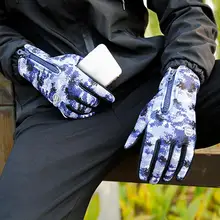 Уличные Зимние перчатки для катания водонепроницаемые камуфляжные перчатки с сенсорным экраном мужские и женские флисовые теплые спортивные перчатки