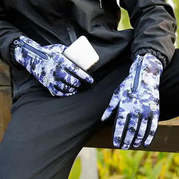 

Outdoor Winter Riding Gloves Waterproof Touch Screen Camouflage Gloves Men Women Fleece Warm Sports Gloves