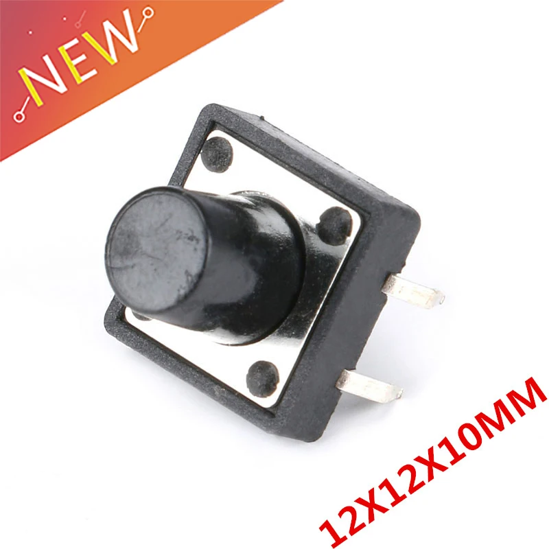 40Pcs/Lot Tactile Push Button Switch Momentary Tact 12x12x10MM SMD Through-Hole 4pin | Обустройство дома