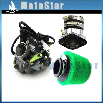 

PD24 Carburetor Manifold Intake Pipe Air Filter For American Sportworks Quantum Carbide Zircon 150 150cc Go Kart Helix Carbide