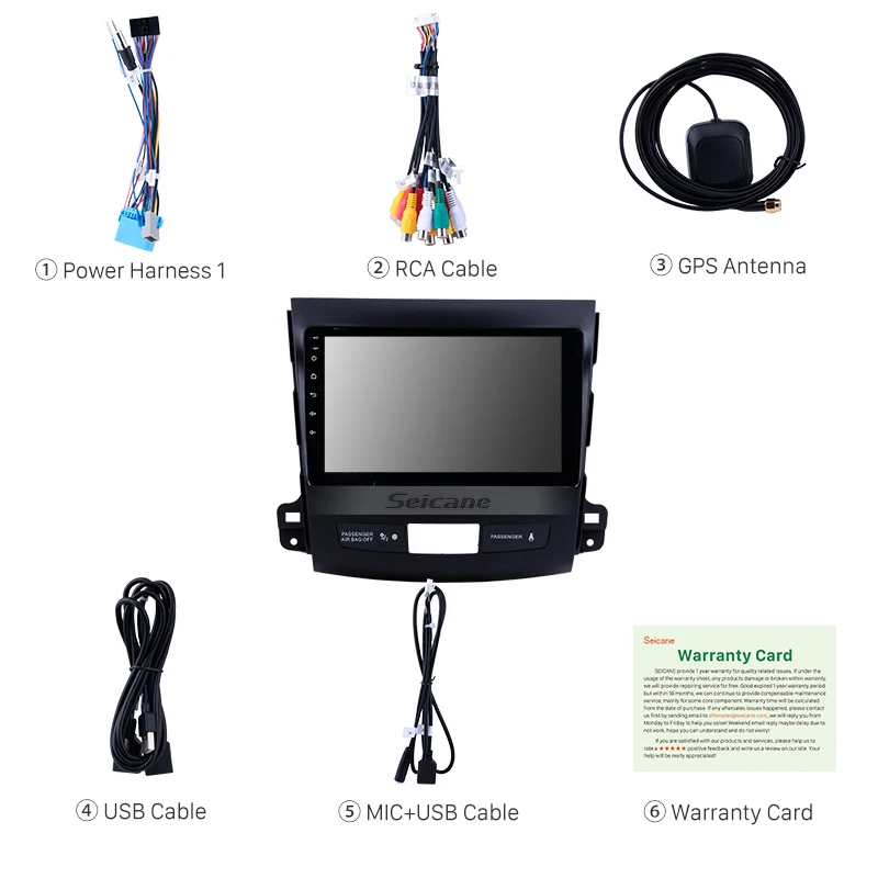 Discount Seicane Android 8.0 9 Inch Car Stereo Radio GPS Navigation Multimedia Player For 2006 2007 2008 2009-2014 Mitsubishi OUTLANDER 3