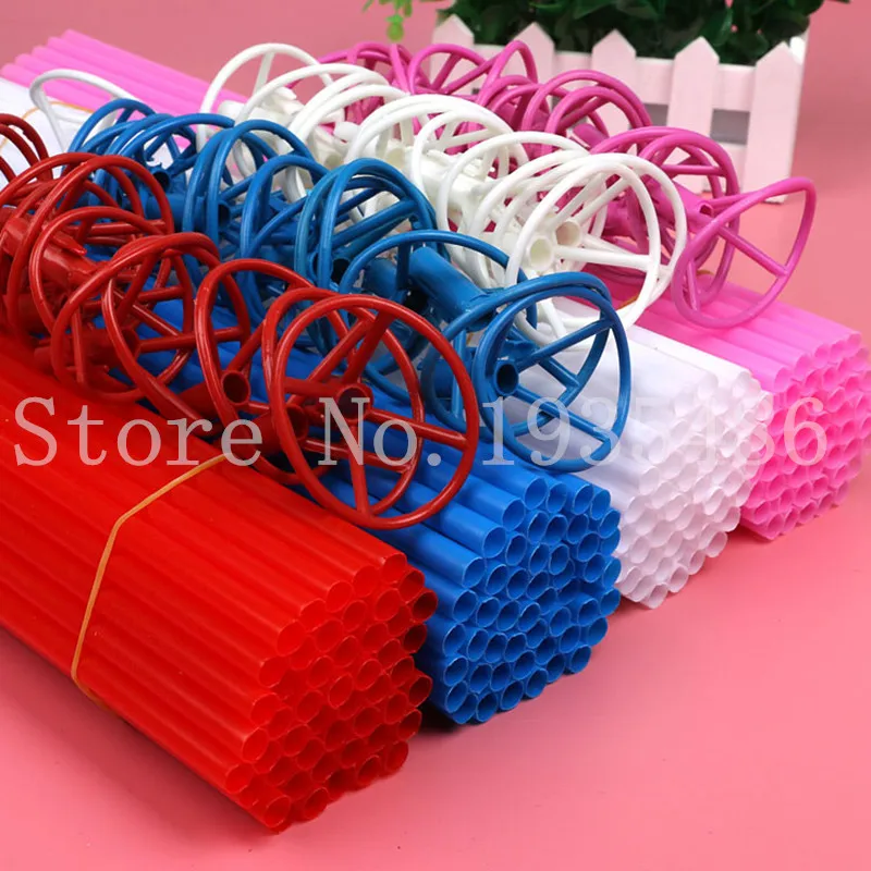 

50pcs/Lot Good Quality Balloon sticks for foil balloon accessories decoration balloon stick with cup party supplies sticks