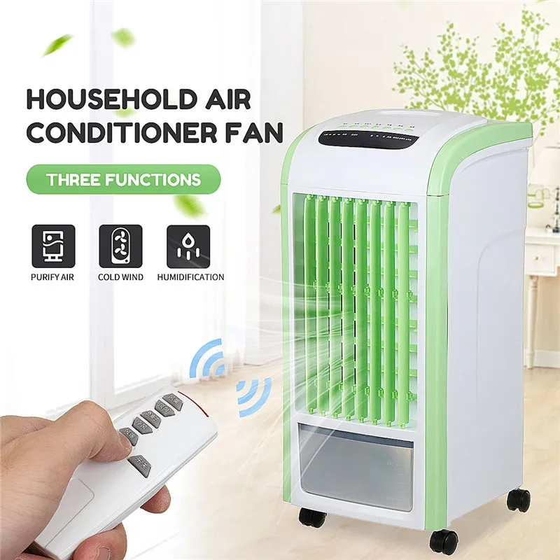 

Home Mobile Air Conditioner Fan 3.5L Capacity Humidification Cooling Fan Evaporative Air Cooler Humidifier + Remote Controller