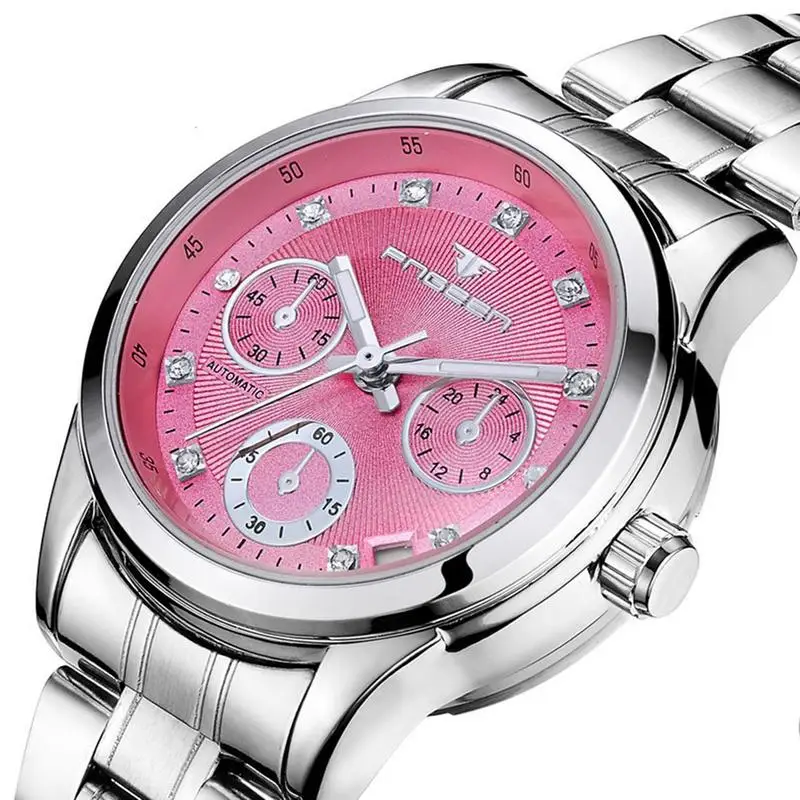 

2019 Women Watch Famous Brand Luxury Mechanical Watch Diamond Calendar Woman Fashion Automatic Watches High Quality