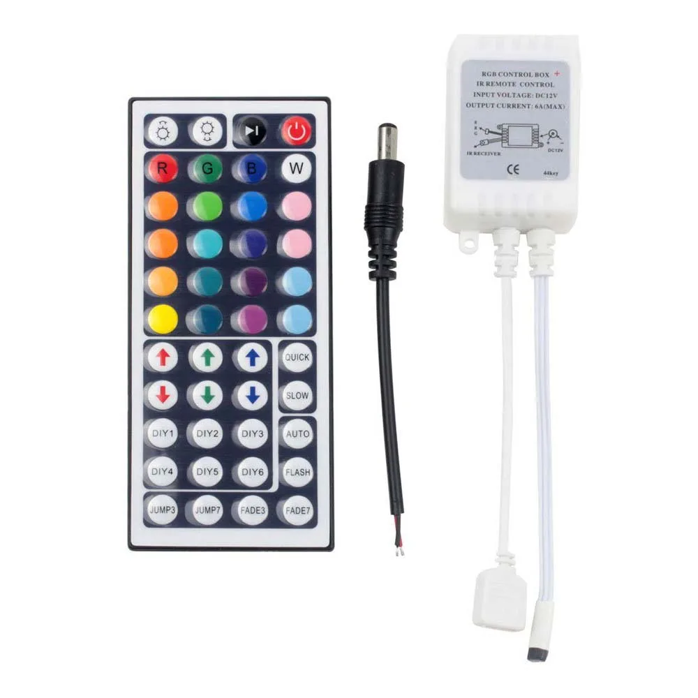 cheap 44 keys Wireless IR Remote control with receiver for 5050 3528 RGB SMD LED strip light