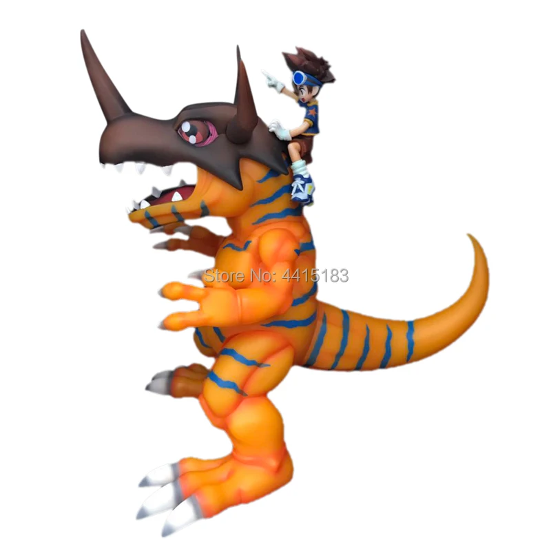 Anime Super Big Size Digimon Agumon Greymon & Yagami Taichi PVC Action Figure Doll Collectible Model Toy