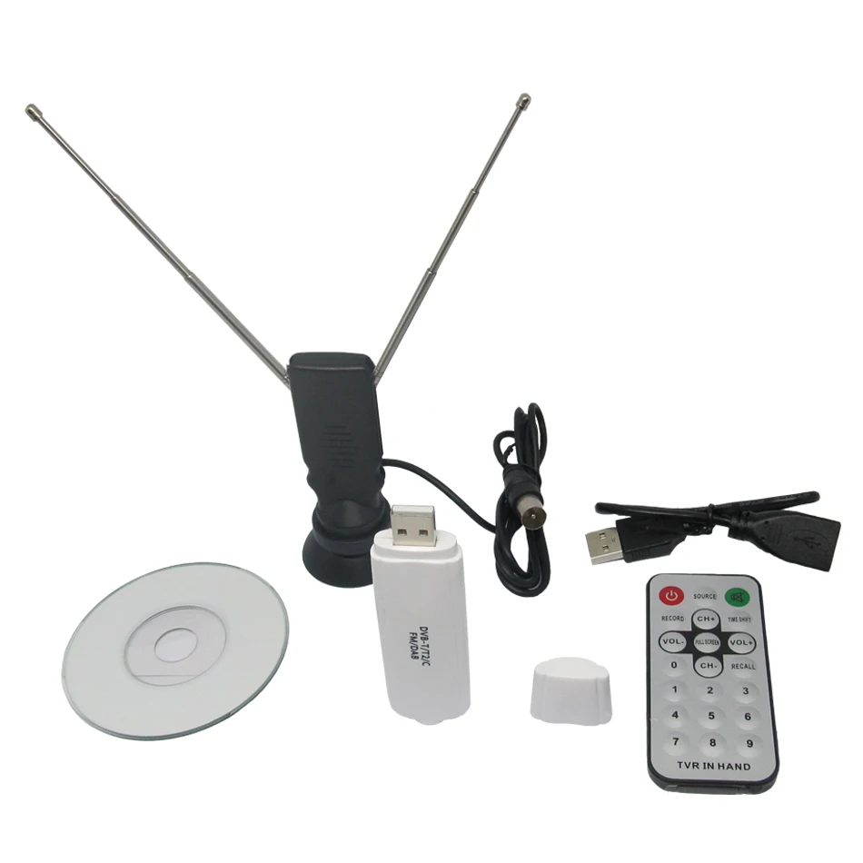 Цифровой спутник DVB T2 USB TV тюнер с антенной дистанционный HD приемник для T2/DVB C/FM/DAB