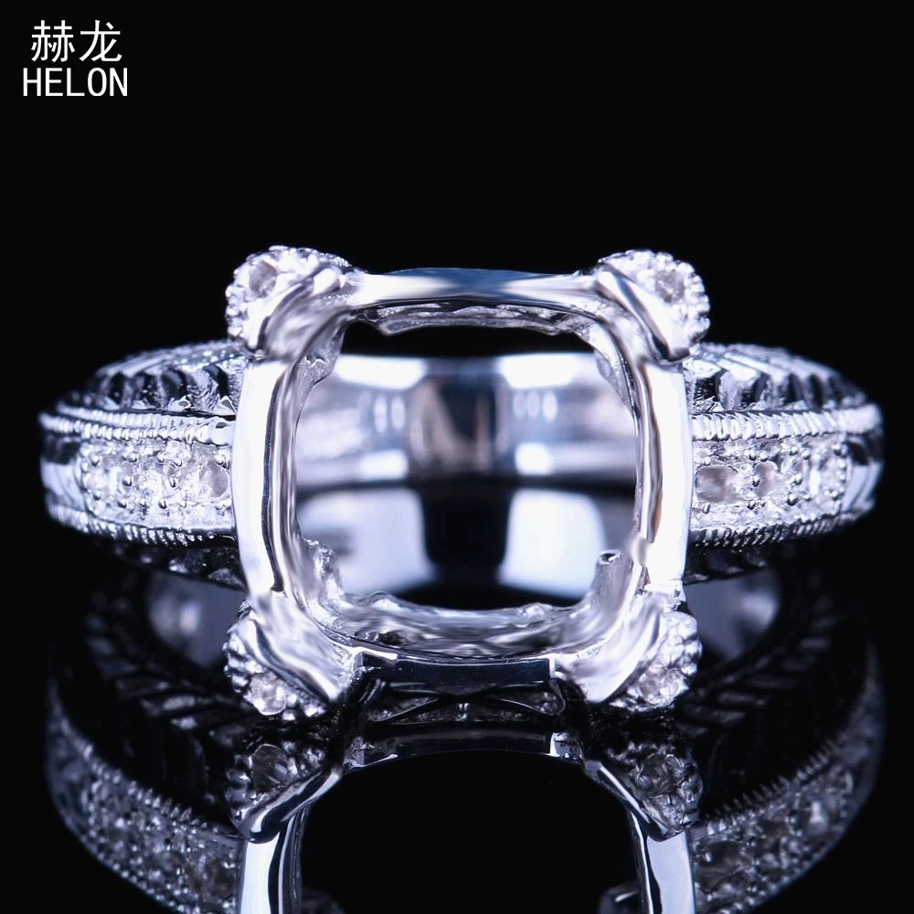 Античное винтажное ювелирное изделие в стиле арт-деко, 11х11мм-12х12мм, с подушкой, с полукреплением, Стерлинговое серебро 925, обручальное юбиле... Античное винтажное ювелирное изделие в стиле арт-деко, 11х11мм-12х12мм, с подушкой, с полукреплением, Стерлинговое серебро 925, обручальное юбиле...